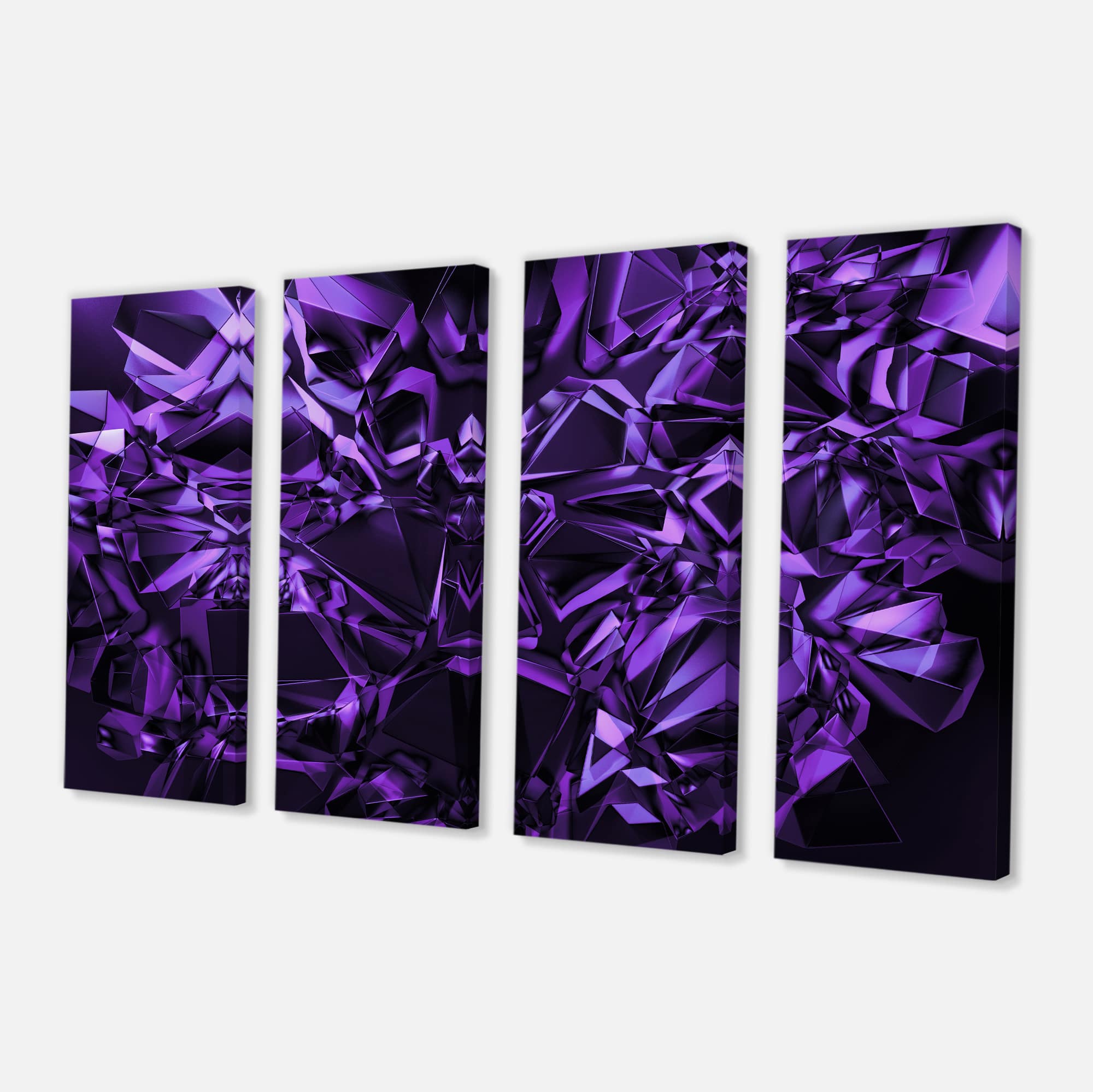 Designart - Purple Crystal Texture Design